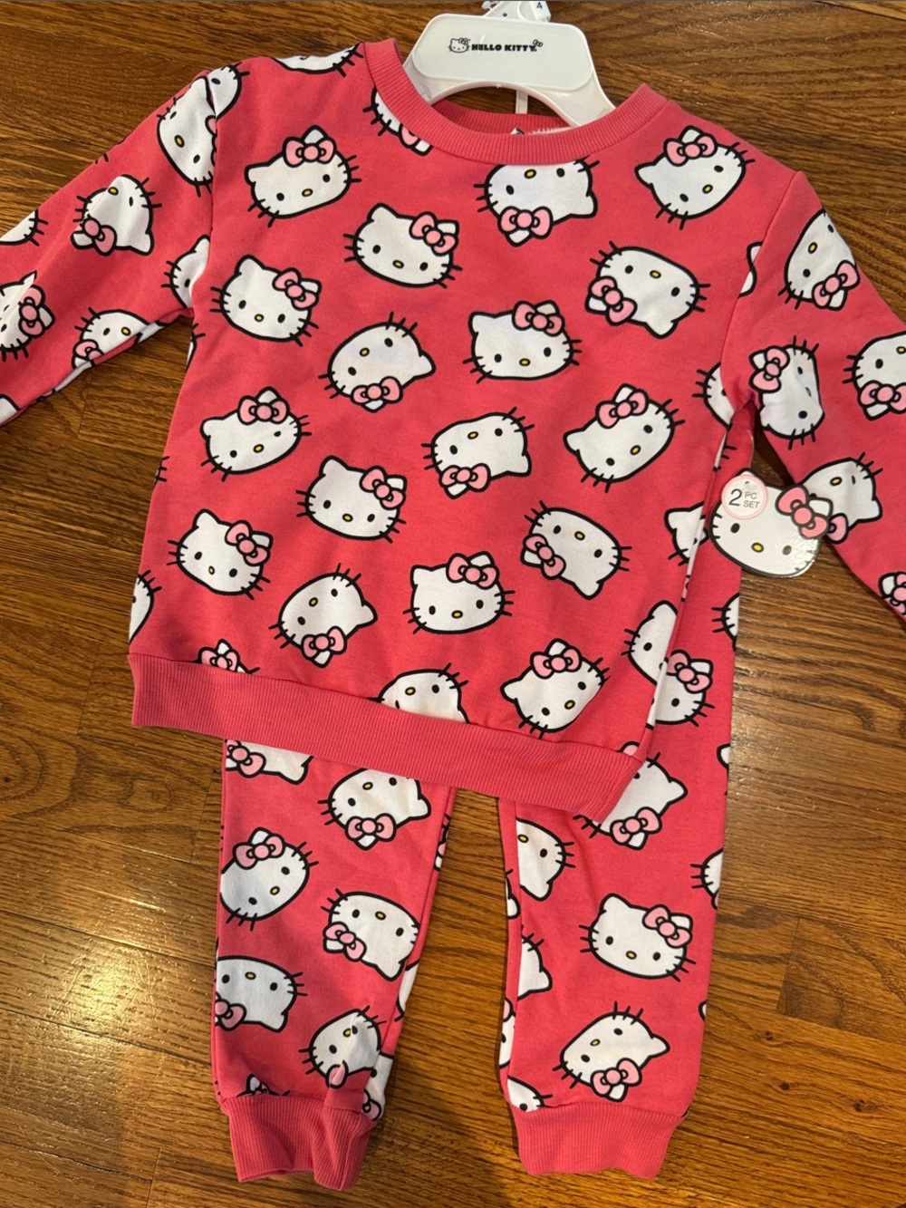 Hello Kitty Hot Pink Kids Jogger Set with All-Over Print